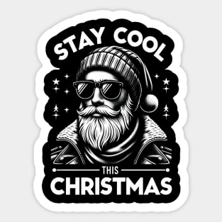 Hipster Santa Claus Sticker